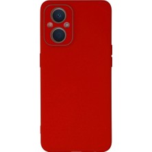 Mestore Oppo Reno 7 Lite Kılıf Lansman Glass Kapak - Kırmızı