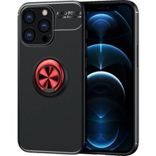 Mestore Apple Iphone 13 Pro Kılıf Range Yüzüklü Silikon - Siyah-Kırmızı