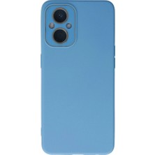 Mestore Oppo Reno 7 Lite Kılıf Lansman Glass Kapak - Mavi
