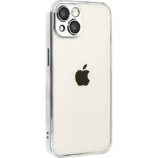 Mestore Apple Iphone 15 Razer Lensli Silikon - Gümüş