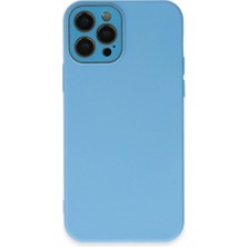 Mestore Apple Iphone 12 Pro Kılıf Lansman Glass Kapak - Mavi