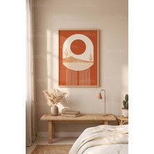 Tontilika Çöl ve Doğa Minimalist Boho 1. Kalite Ahşap Çerçeveli Tablo