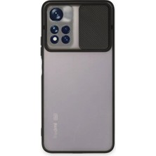 Mestore Xiaomi Redmi Note 11T Kılıf Palm Buzlu Kamera Sürgülü Silikon - Siyah
