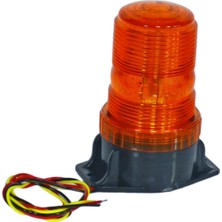 Carub 12-30V Tepe Lambası Monteli Ledli Çakar+Döner 3 Fonksiyonlu Sarı BR4202867