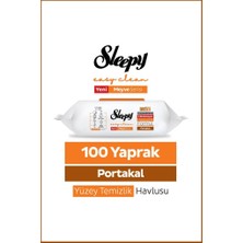 Sleepy Meyve Serisi Yüzey Temizlik Havlusu Mendili Portakal 100 Yaprak