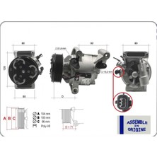 Gua 51326 | Klima Kompresörü Dacia 1.5 Dci Duster Sandero Logan Mcv 2017 Sonrası