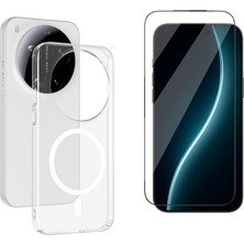 Tekno Grup Xiaomi 17 Ultra Mika Kamera Korumalı M-Safe Şarj Özellikli Şeffaf Sert Pc London Kapak + Cam Ekran Koruyucu