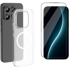 Tekno Grup Xiaomi 17T Mika Kamera Korumalı M-Safe Şarj Özellikli Şeffaf Sert Pc London Kapak + Cam Ekran Koruyucu