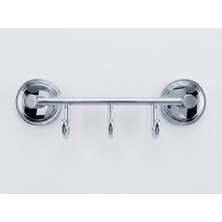 Çağdaş Banyo 3’lü Krom Duvar Askılığı