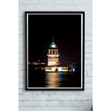 (PSTER11669) Istanbul Kız Kulesi Manzara Çerçeveli Tablo 2 (40X50CM)