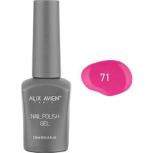 Neon Koyu Pembe Kalıcı Oje 71-Yoğun Renk Veren Jel Oje 12 Ml-Nail Uv Gel Polish 71