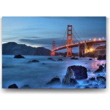 San Francisco - Golden Gate Tablosu - 100X70CM
