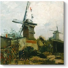 Montmartre De Yel Değirmenleri Tablosu 30 x 30
