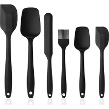Silikon Mutfak Yardımcısı, 6 Adet Silikon Spatula, Çorba Kaşığı, Fırın Fırçası, Spatula