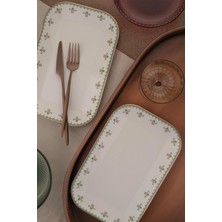 Kütahya Porselen Bone Minas 2 Parça 26X17 Santimetre Kayık Tabak, Goblen