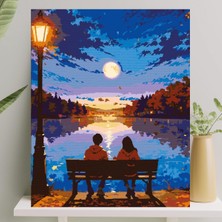 Boyama Tuval Seti Fırça Boya Dahil Çıtalı 40X50 cm - Ilk Buluşma