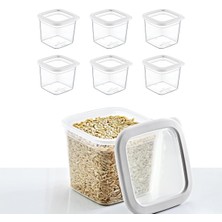 6'li Set Skali Kare Saklama Kabı Beyaz 740 ml
