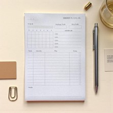 ' Lü Yaprak Desenli Masaüstü Planlayıcı Set