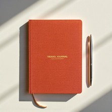 Travel Journal – Sert Kapaklı Seyahat Günlüğü, A5 Boyutunda, Planlama & Anı Alanı – Anı