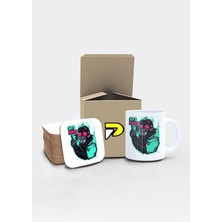 Tasarımlı Baskılı Kupa Bardak Seti Eğlenceli Özel Hediye Mug