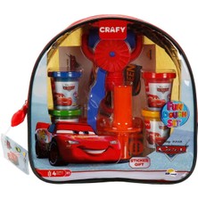 Fun Dough Crafy Cars Sırt Çantalı Oyun Hamuru Seti 200 Gr. 18 Parça - Kırmızı Çanta