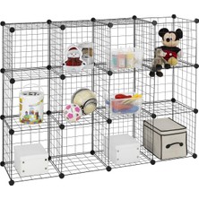 12 Storage Küpleri Çok Aşamalı Kullanım Dıy Tel Kafes Organizer Wandorganisator Raf Dolap Tel K