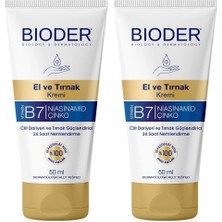 El ve Tırnak Bakım Kremi 50 ml Biotin Niasinamid ve Çinko Içerikli Nemlendirici Tırnak Güçlen