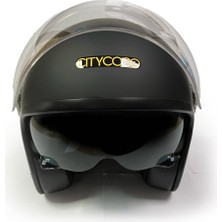 Kask Mat Siyah Çift Vizörlü Stil Terletme Yapmaz Pedler