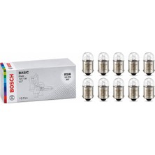 Bosch R5W 12V 5W BA15S Tek Duy Araç Park Stop Plaka Iç Aydınlatma Ampulü 10 Adet