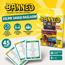 LUXMON Banned 90'lar Party Yasaklı Kelime Oyunu - 45 Kart Nostalji Temalı Kart Oyunu