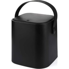 Tutma Saplı Iç Kovalı Tezgah Üstü Mutfak Çöp Kovası, 4 Litre, Kilitli Kapak, Click Kapak, 2