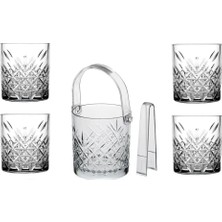 Timeless Viski Bardağı ve Buz Kovası Seti 4 Kişilik 86985589648AYBABASTORE5