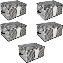 Çok Amaçlı Düzenleyici Kapaklı Sandık Tipi Kutu Hurç Organizer 50 x 40 x 30 Gri