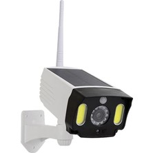 Güneş Enerjili Gerçekçi Maket Kamera, 20W Led'li, Caydırıcı Sahte Güvenlik Kamerası