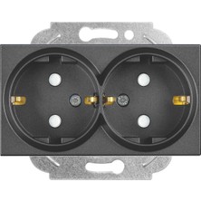 Ikili Topraklı Priz Çarpma Karşıtı Mekanizma ve Düğme Kapak Vakumlu Paket
