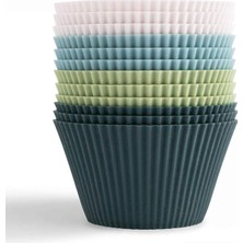 Muffin Pişirme Kalıbı 12 Adet Silikon Kek Kalıbı Cupcake Çikolata ve Sade Kek (12 Adet)