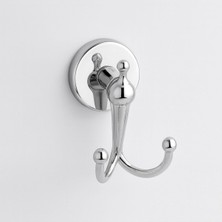 Dolce Krom Gümüş Ikili Askılık Vidalı Paslanmaz Metal Duvar Askısı Banyo Wc Mutfak Için D