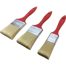 3'lü Boya ve Badana Kestirme Fırçası Seti – 4/6/8 Cm, Ergonomik Saplı Duvar, Kenar, Köşe, K