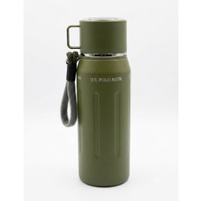 U.S. Polo Assn. Paslanmaz Çelik Termos Matara Pipetli Bardaklı ve Normal Içme Seçenekli Stainless 750ML
