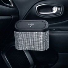 Işıltı Design Kadınlara Özel Araç Içi Gümüş Taşlı Organizer Kutu
