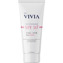 Vivia Ton Eşitleyici ve Aydınlatıcı Leke Karşıtı Yüksek Koruyucu SPF50 Pembe Renkli Güneş