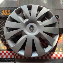 Yk 15 Inç Renault Clio / Symbol / Taliant Uyumlu Jant Kapağı 4'lü Takım Geçme Arma Hediyeli