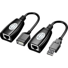 USB Extrender, 50 Metre RJ45, USB Uzatma Kablosu, Cat5 – Cat6 Uyumlu