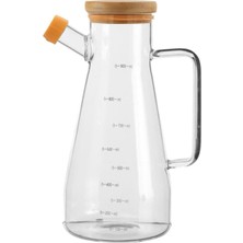 Bambu Kapaklı Borosilikat Cam Yağdanlık 900 ml