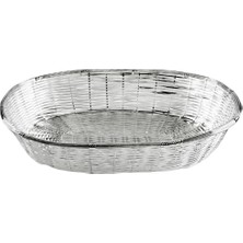 Edzard Oval Gümüş Kaplama Ekmek Sepeti 21X30 cm