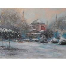 Galeri Atmaca Ayasofya'da Kış Uykusu: Kar Altında Tarihi Duruş
