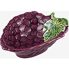 Bordallo Pinheiro Grapes Mor Seramik Servis Kasesi 18 cm