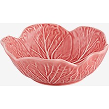 Bordallo Pinheiro Cabbage Pembe Seramik Servis Kasesi 17,5 cm