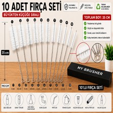 10 Lu Set Genel Temizlik Tüp Boru Delik Temizleme Fırçası