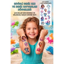 BP Tattoo Mermaid Deniz Kızı Figürlü Renkli Çocuk Dövmesi